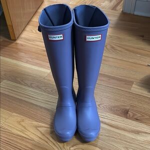 Hunter Lavender Adjustable Rain Boots US Women 6 EU 37